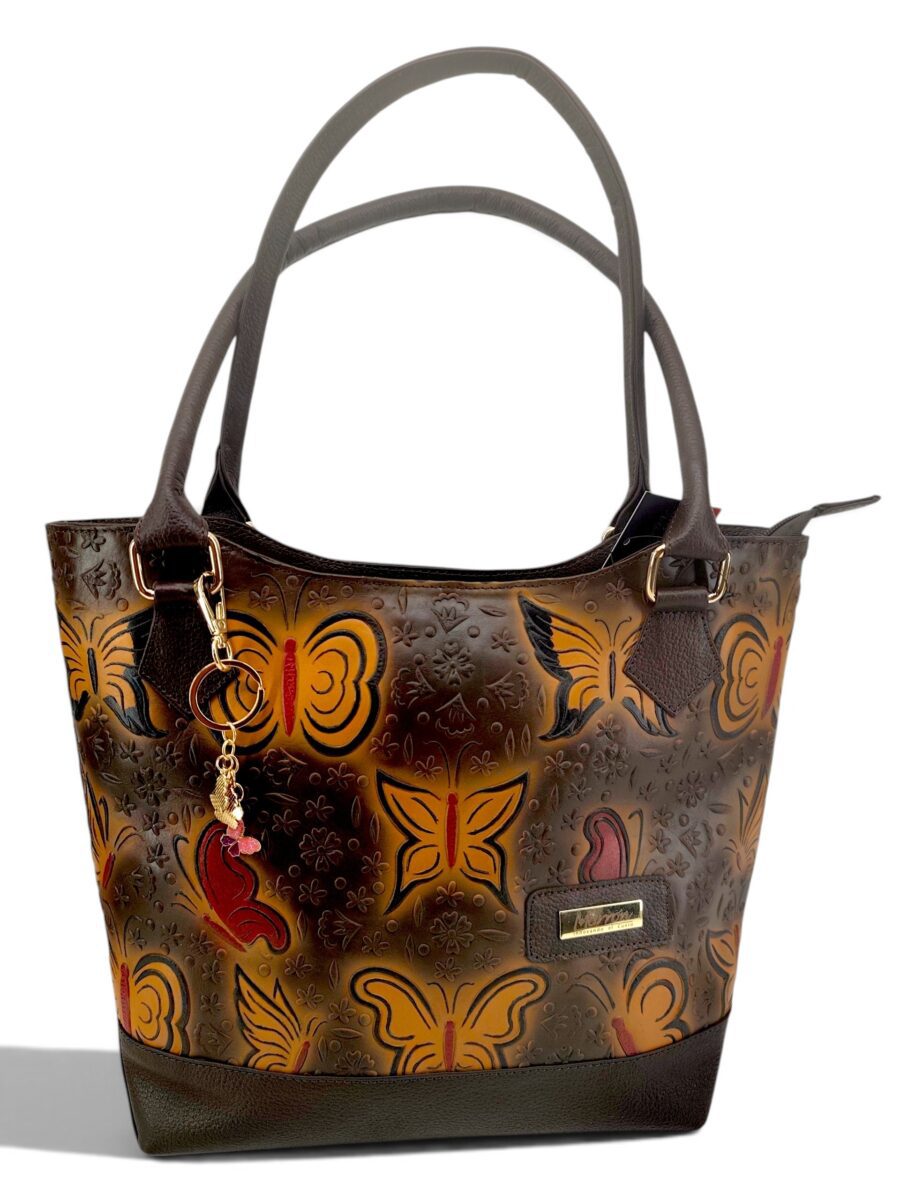 Bolso De Dama Totten Mónaco café Mariposas