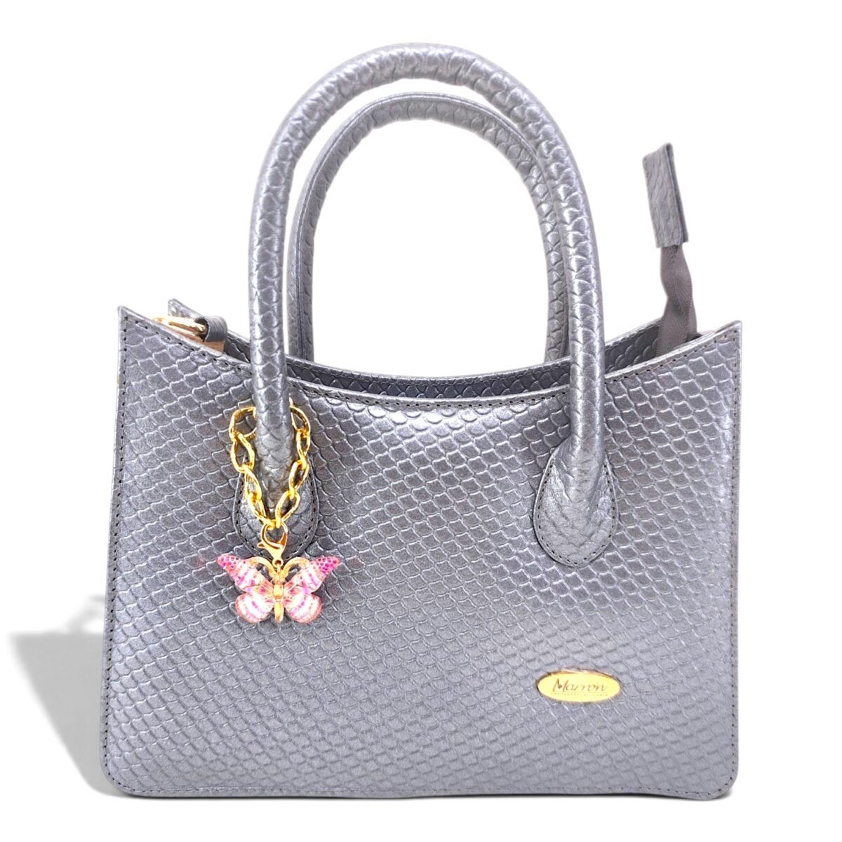 Shopper Mini Color Gris Plata Metalizado - Image 5